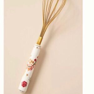 Anthropologie Decaled Stoneware Whisk New In Box New With Tag